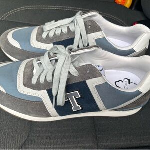 Ted Baker London Gregory Gray and Blue Men's Sneakers